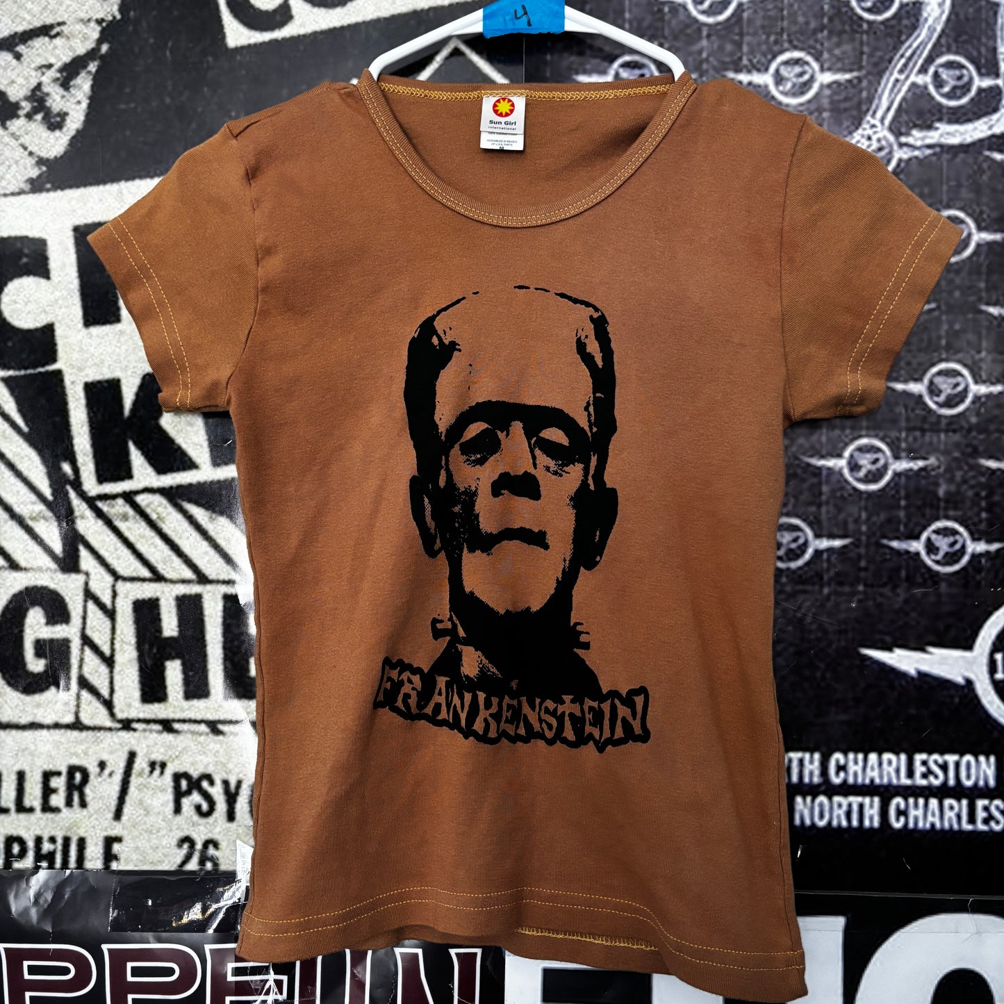 FRANKENSTEIN mustard babydoll tee SM/MED