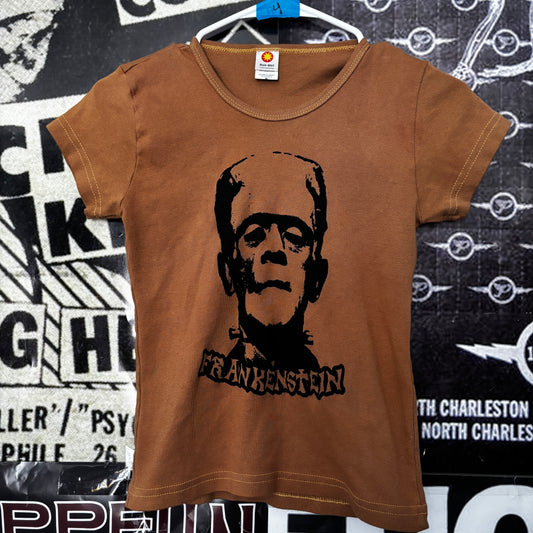 FRANKENSTEIN mustard babydoll tee SM/MED
