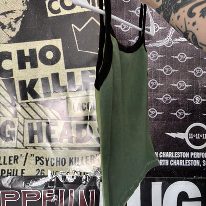 SILENCE green/black baby tank (DESCRIPTION)