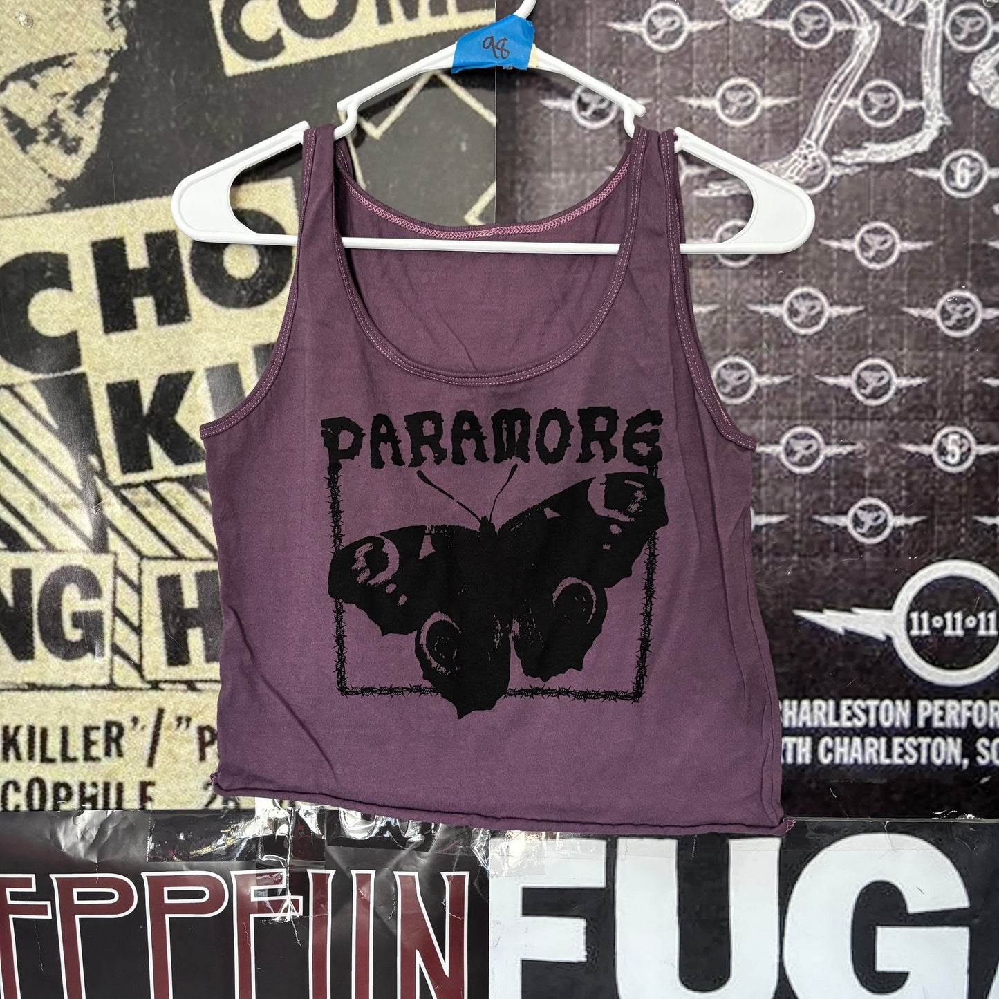 PARAMORE purple crop tank top SM/MED