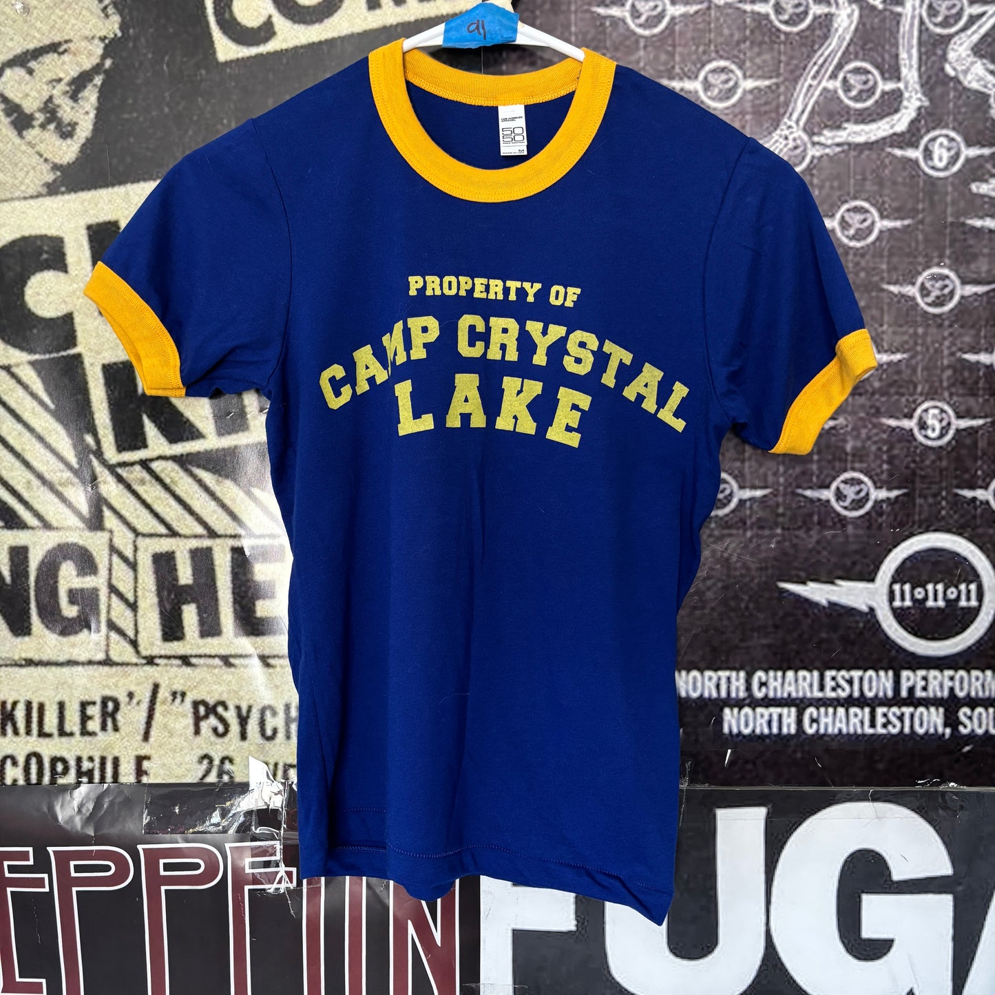 CAMP CRYSTAL blue/yellow baby ringer tee SM/MED