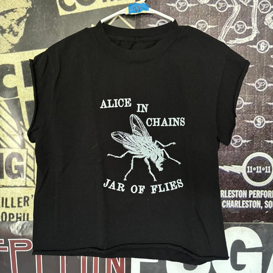 ALICE FLY black cut off t-shirt SM/MED
