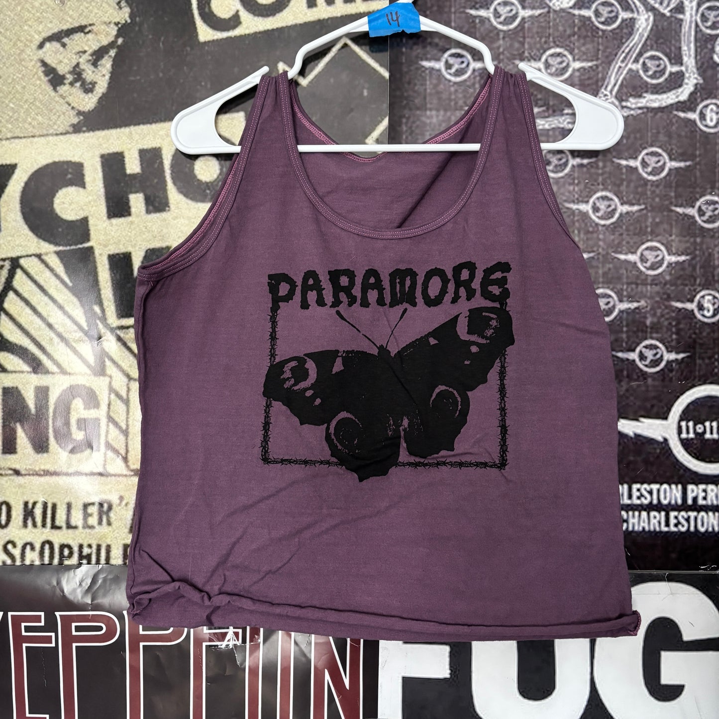 PARAMORE purple crop tank top LAR/XL