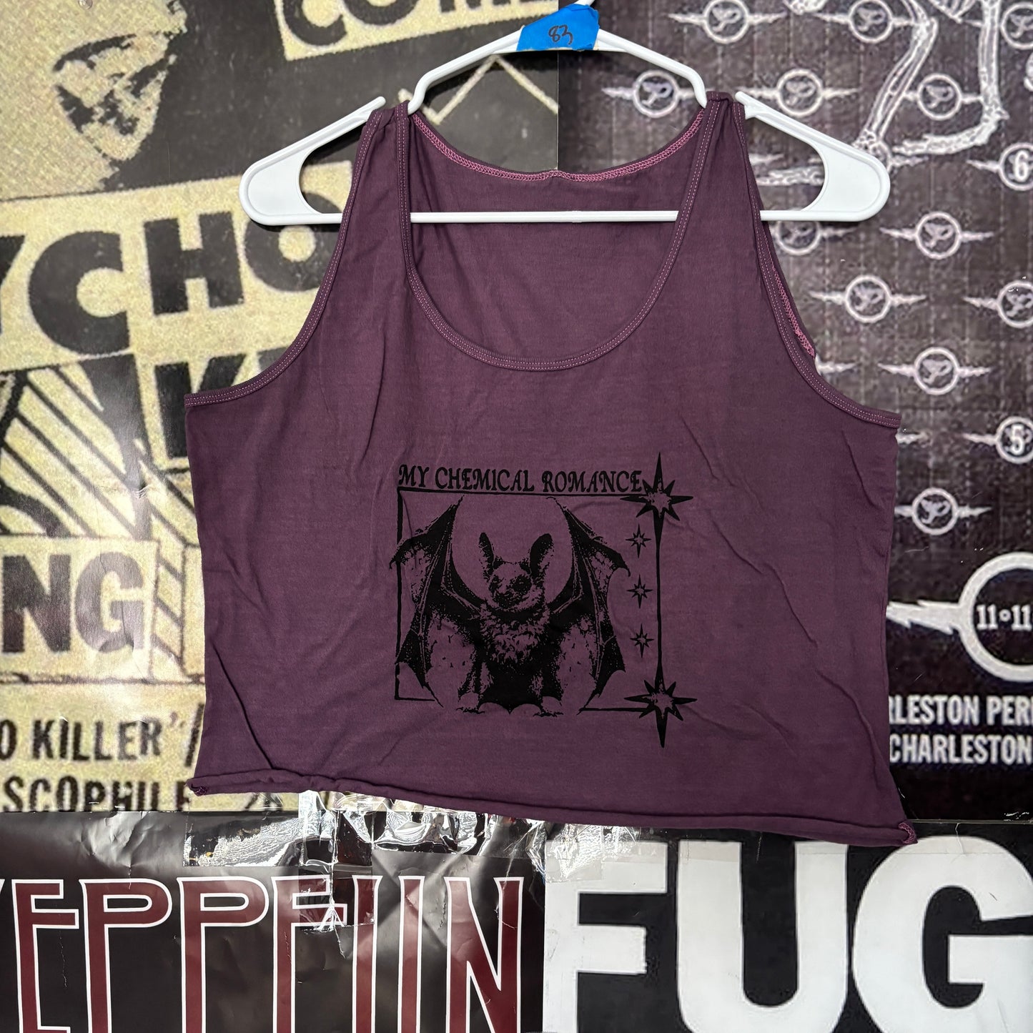 CHEMICAL purple crop tank top LAR/XL