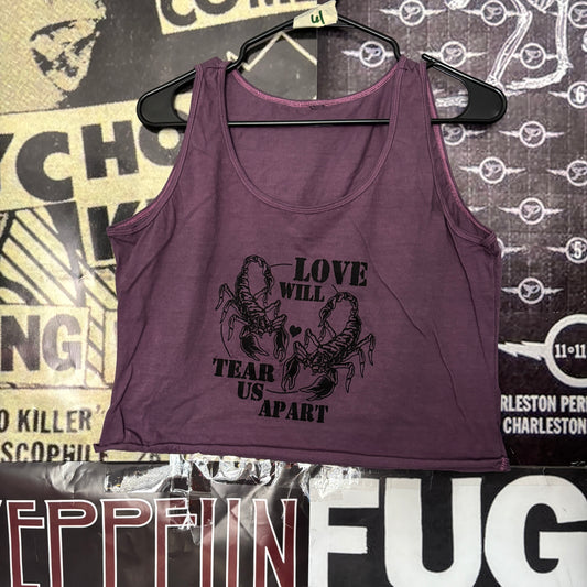 JOY DIVISION purple crop tank top LAR/XL