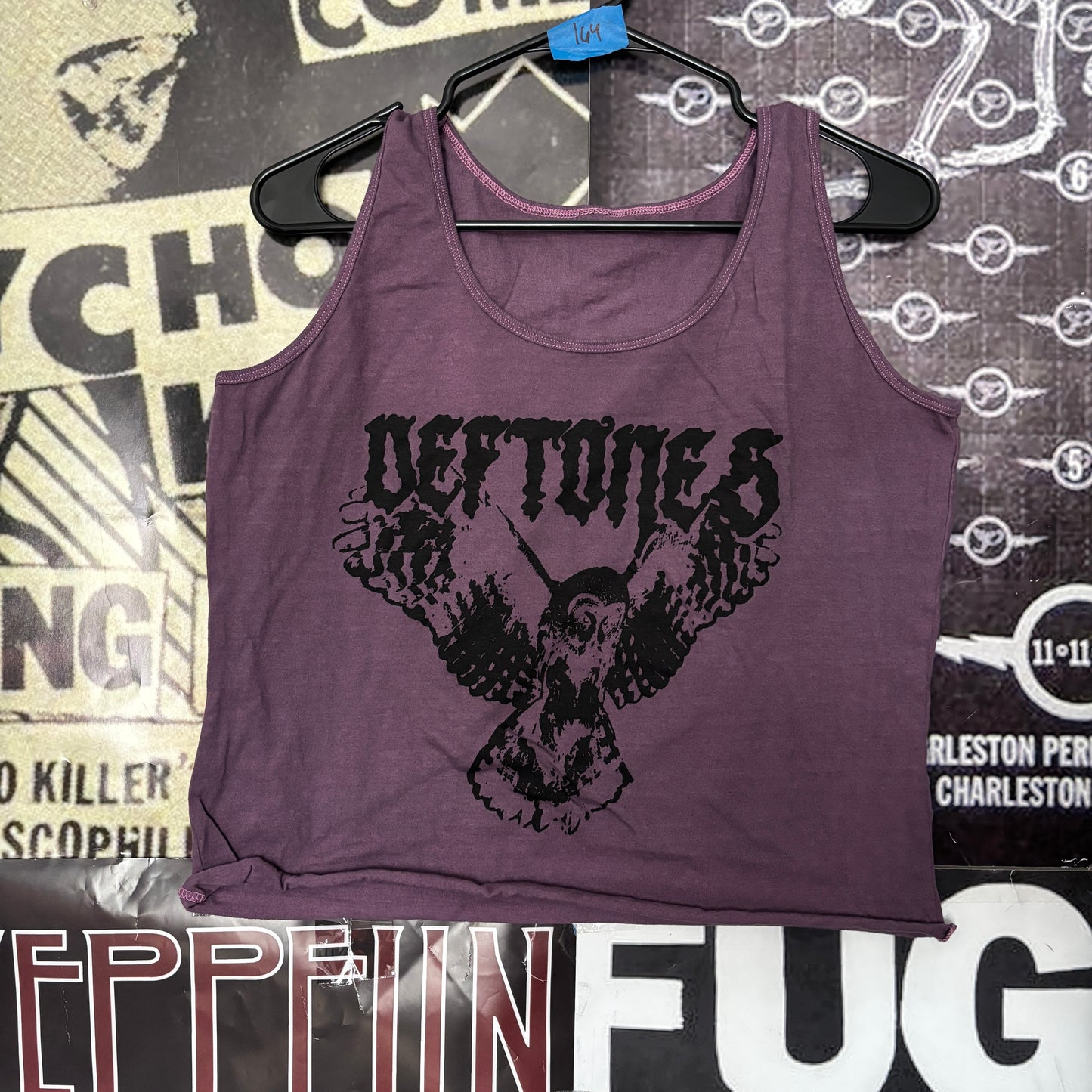 DEF OWL purple crop tank top LAR/XL