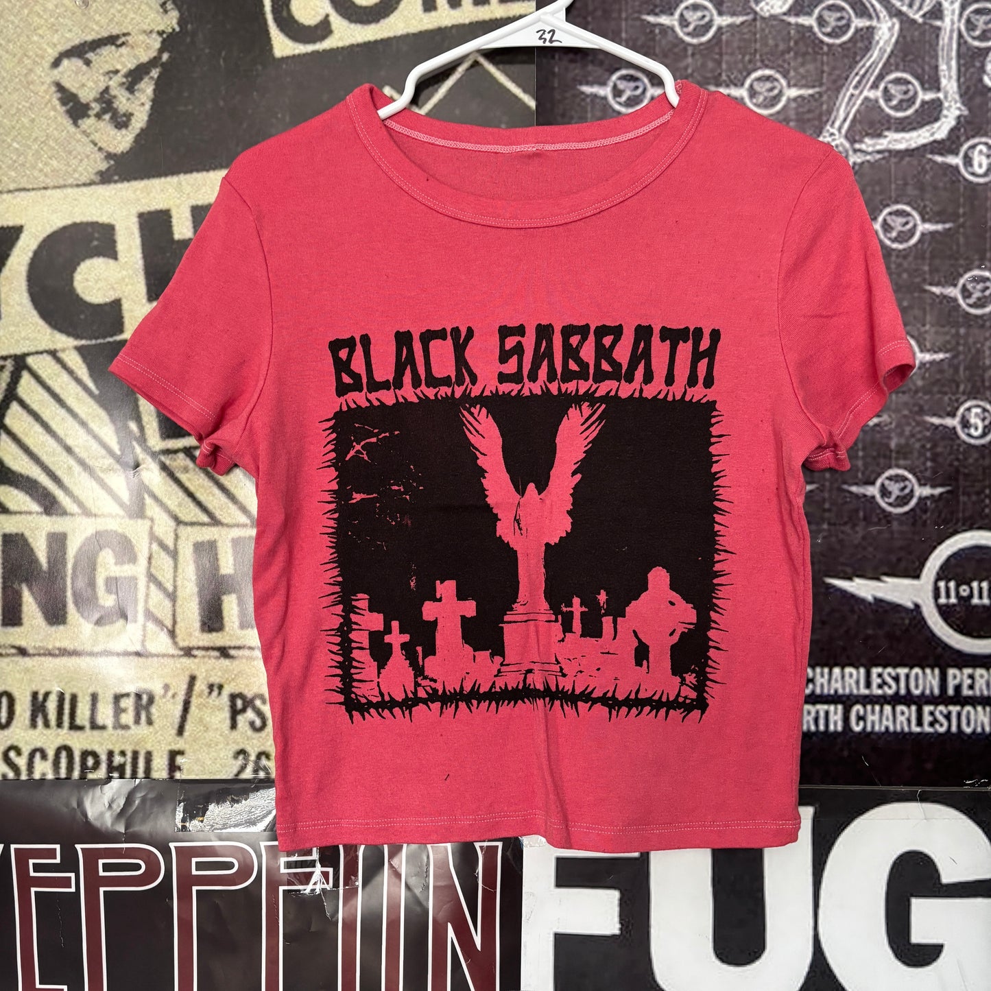 SABBATH red crop baby tee LAR/XL