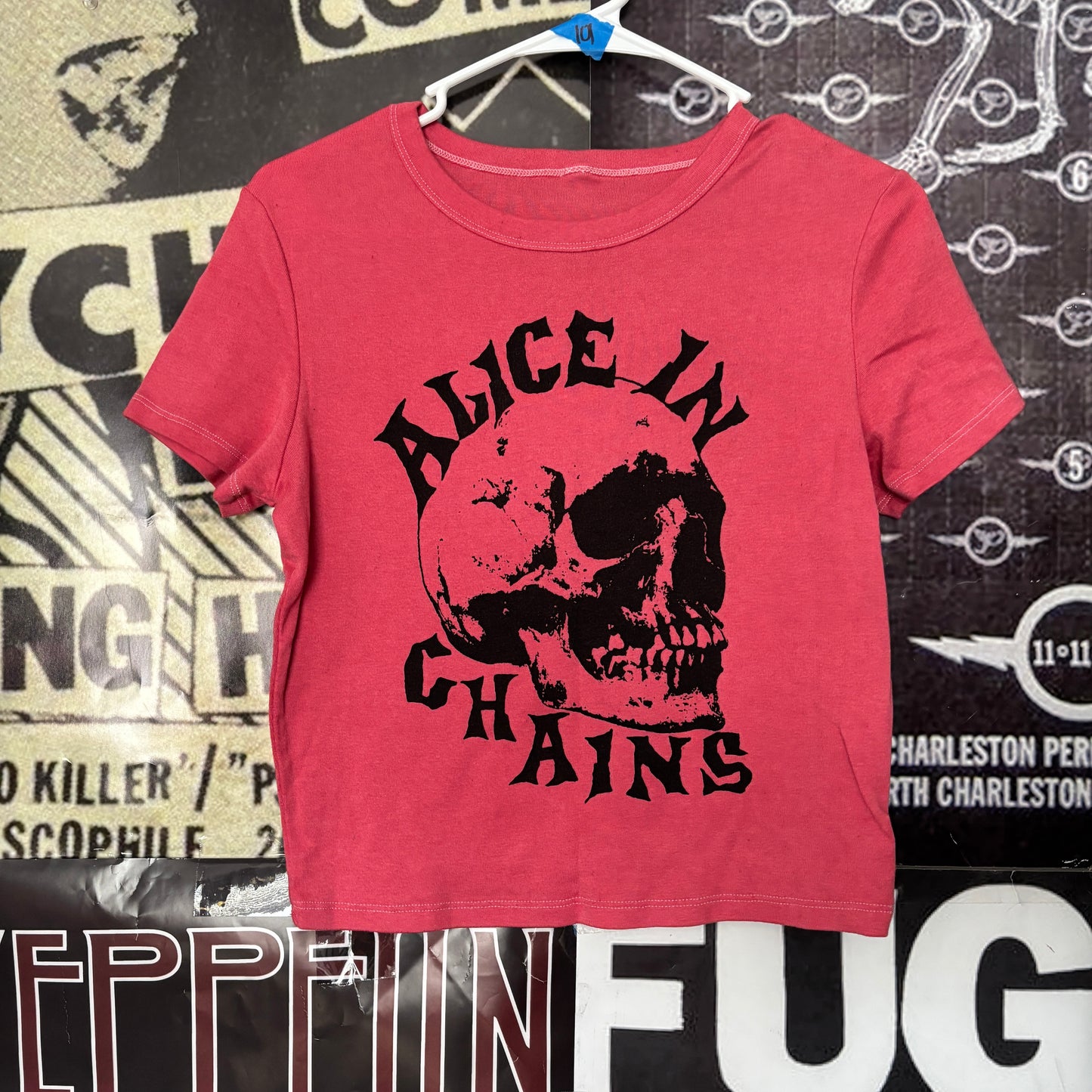 ALICE SKULL red crop baby tee LAR/XL