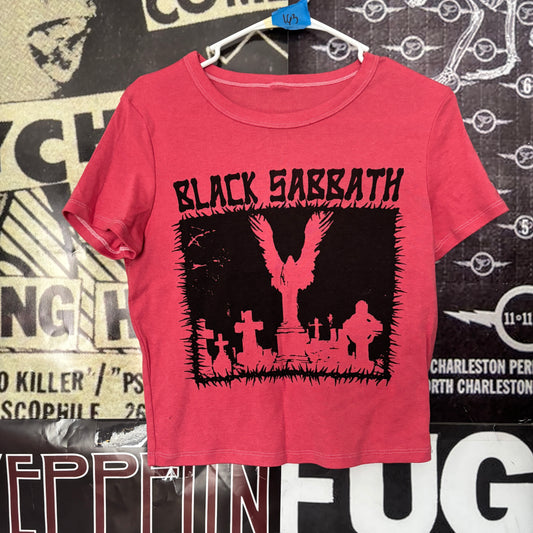 SABBATH red crop baby tee LAR/XL