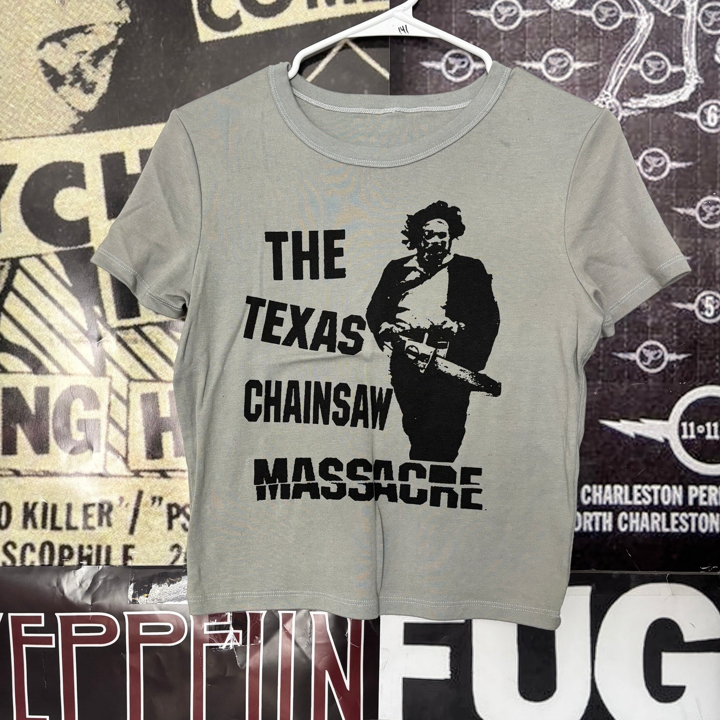 TEXAS olive crop baby tee LAR/XL