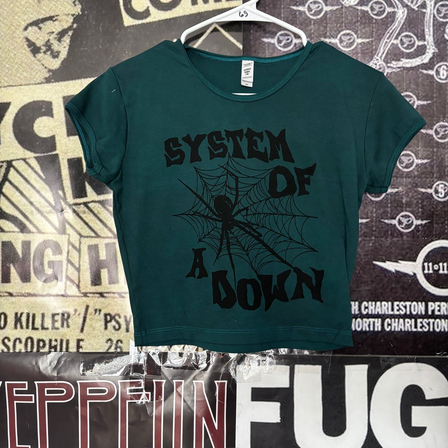 SYSTEM WEBS forest crop baby tee LAR/XL