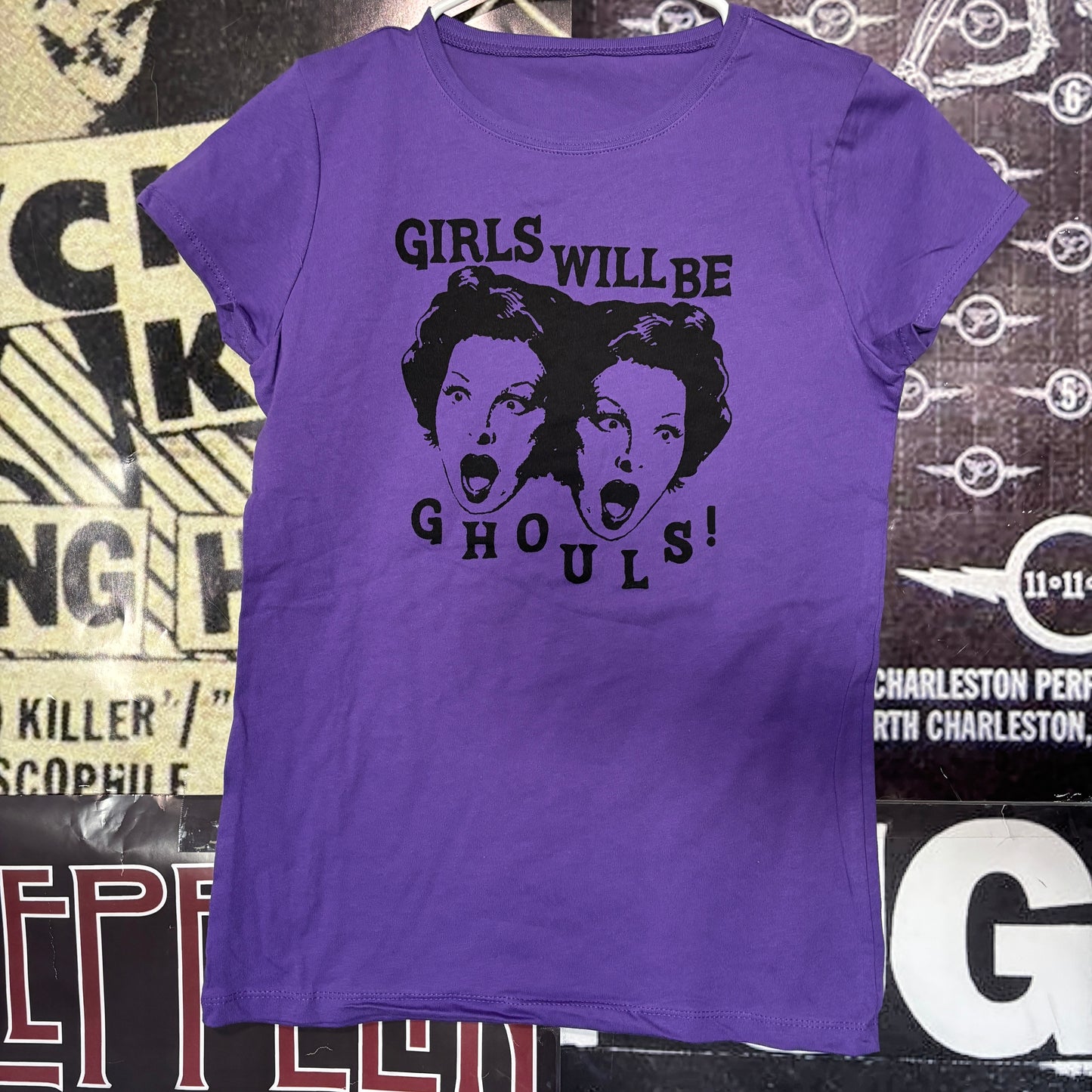 GHOULS purple babydoll tee SM/MED