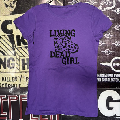 LIVING GIRL purple babydoll tee SM/MED