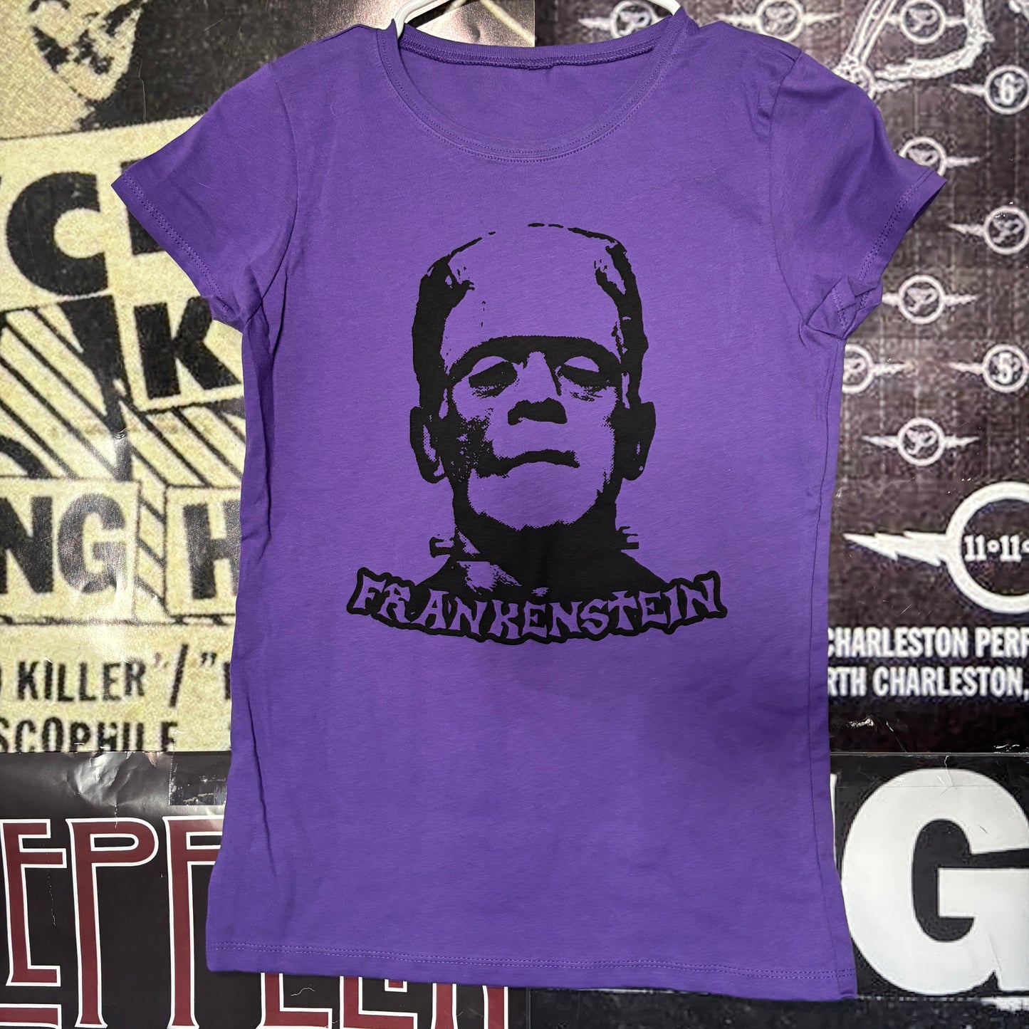 FRANKENSTEIN purple babydoll tee SM/MED