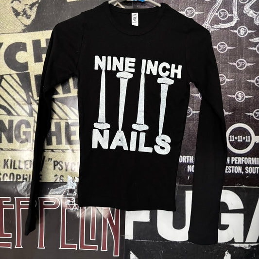 NINE INCH black baby long sleeve MEDIUM