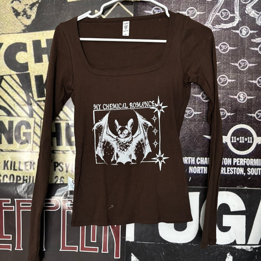 CHEMICAL brown square neck baby long sleeve MEDIUM