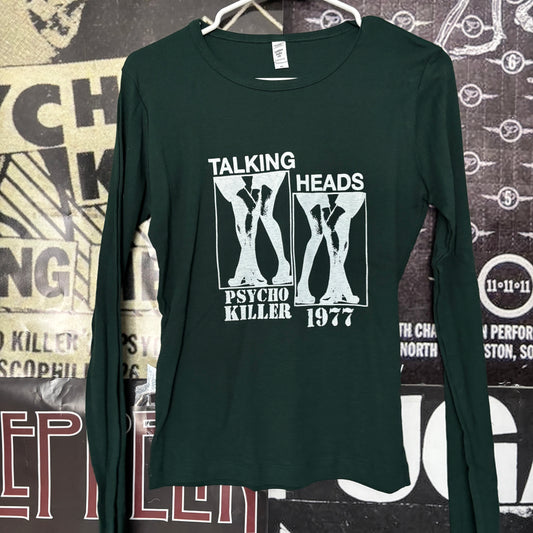 TALKING forest green baby long sleeve XLARGE