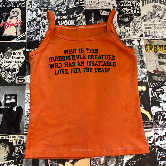 LIVING GIRL LYRICS orange baby tank SM/MED