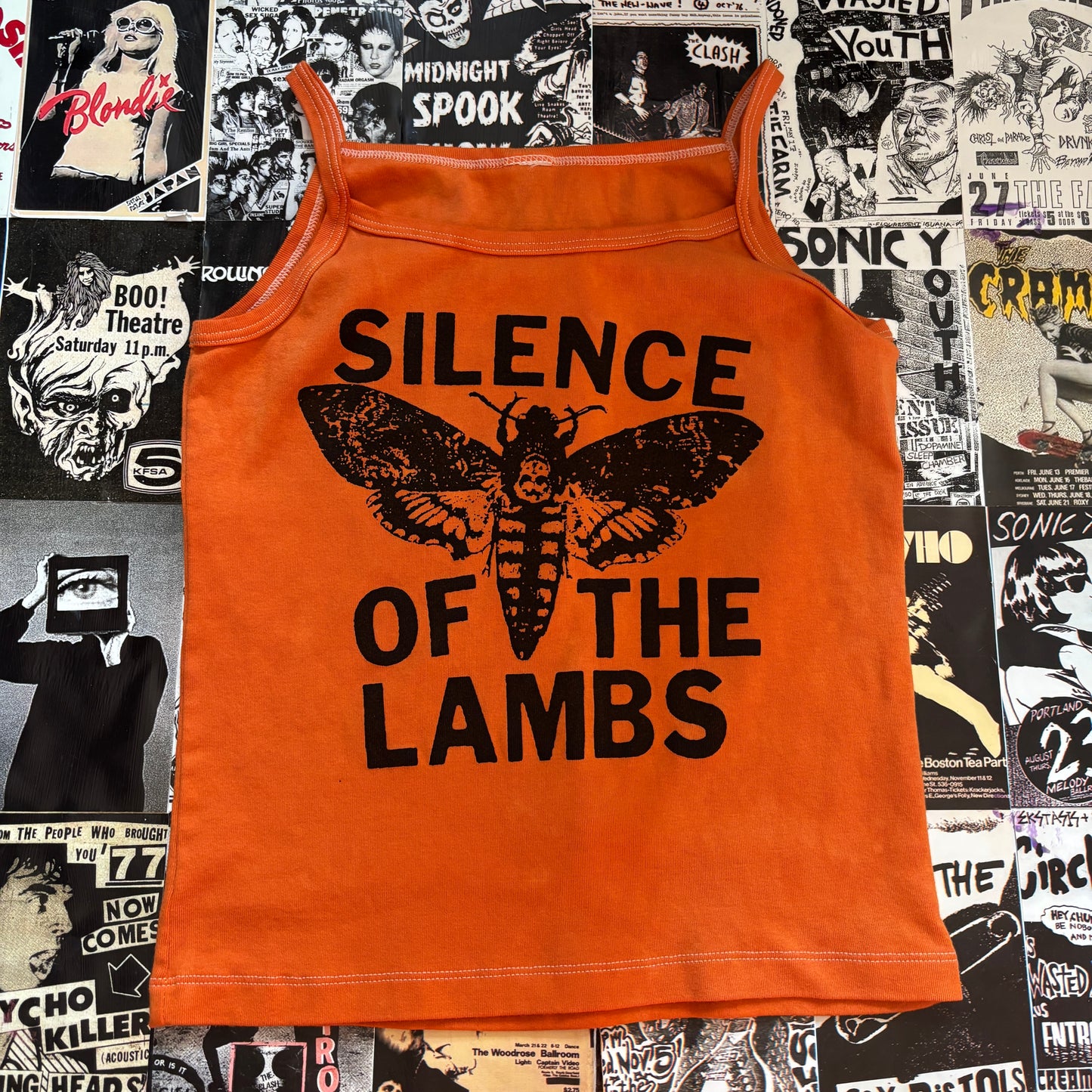SILENCE orange baby tank SM/MED