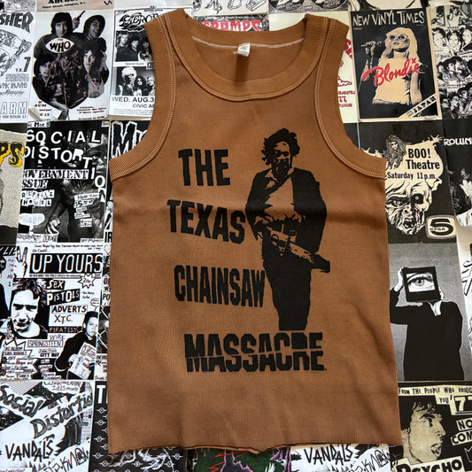 TEXAS light brown ribbed tank XS/SM