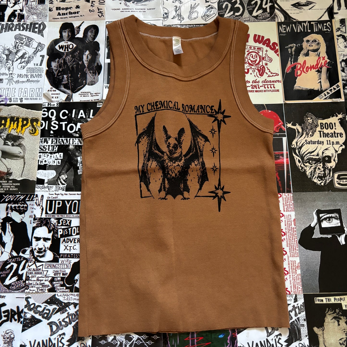 CHEMICAL light brown ribbed tank XS/SM