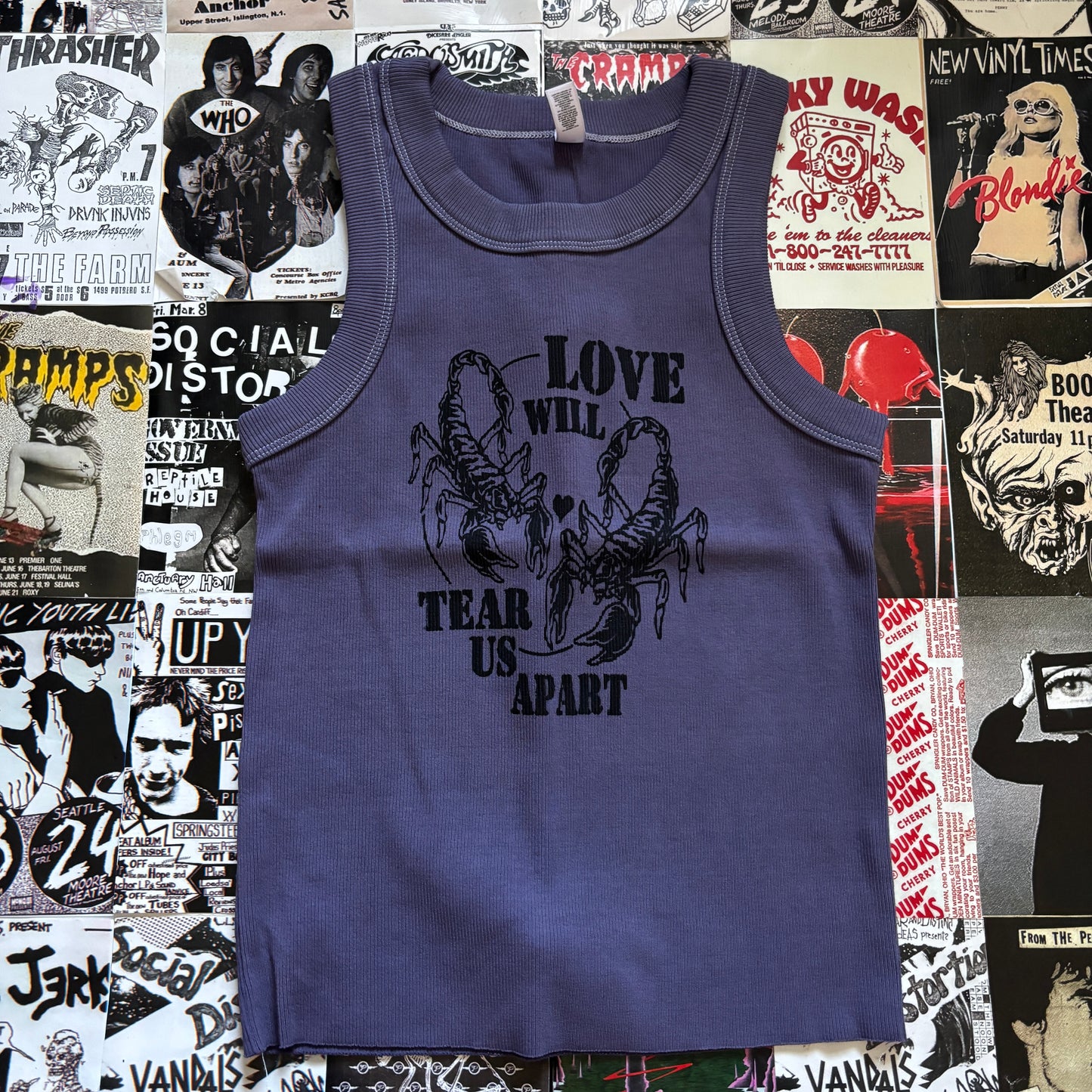 JOY LOVE blue ribbed tank XS/SM