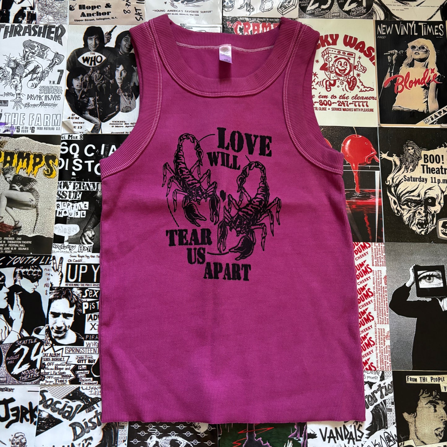 JOY LOVE pink ribbed tank XS/SM