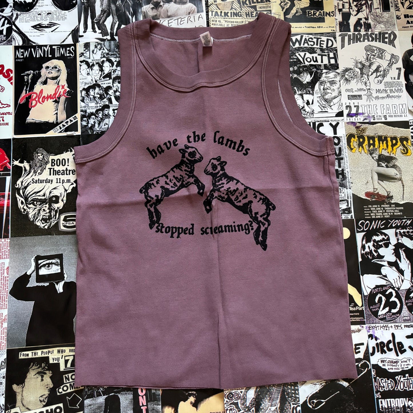 SILENCE brown ribbed tank LAR/XL