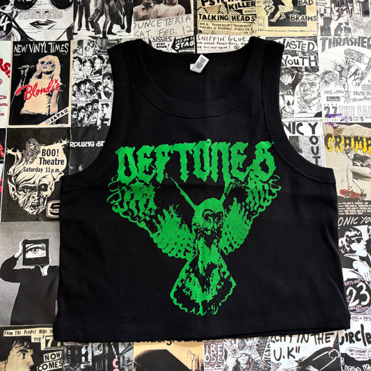 DEF OWL black/green ribbed tank top LAR/XL