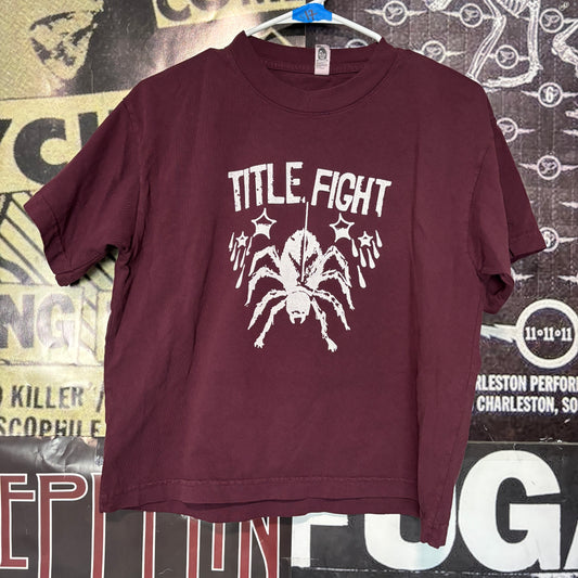 TITLE maroon boxy tee