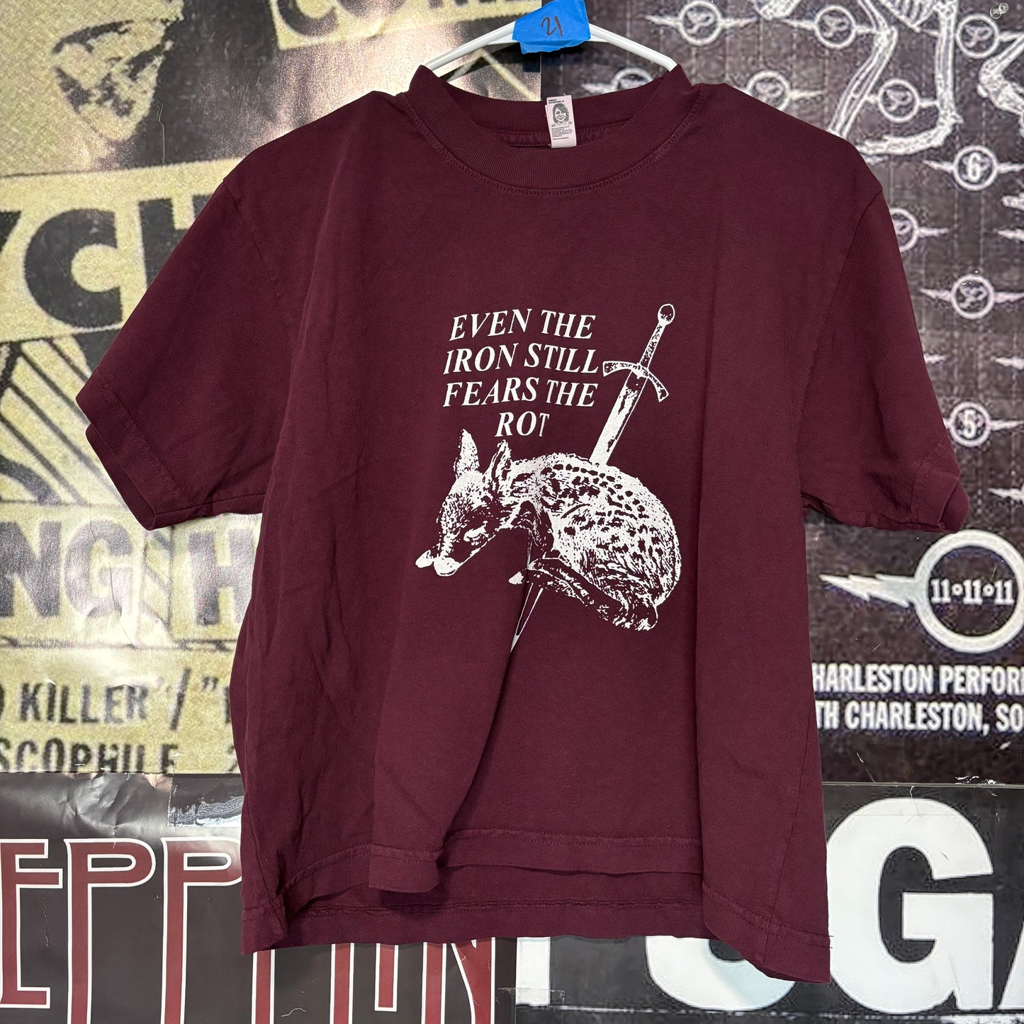 ETHEL maroon boxy tee