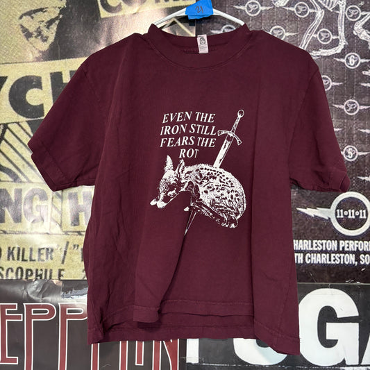 ETHEL maroon boxy tee