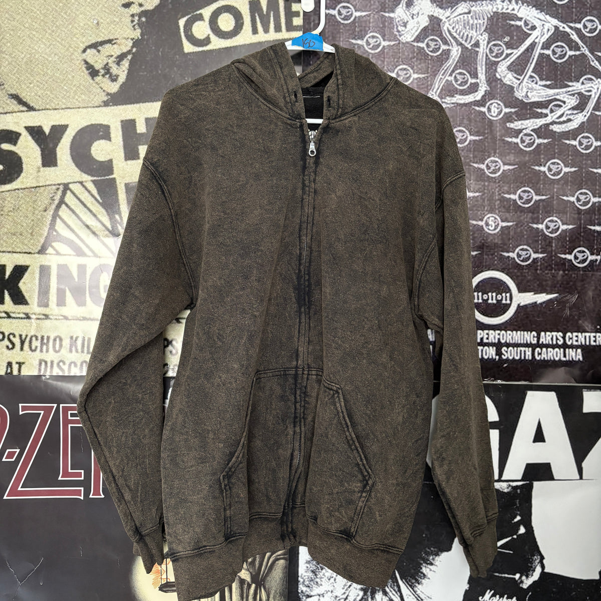 SILENCE BROWN ZIP UP SWEATSHIRT LAR/XL
