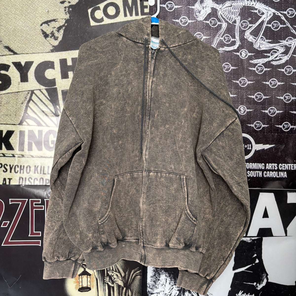 DEF OWL GREY ZIP UP SWEATSHIRT LAR/XL