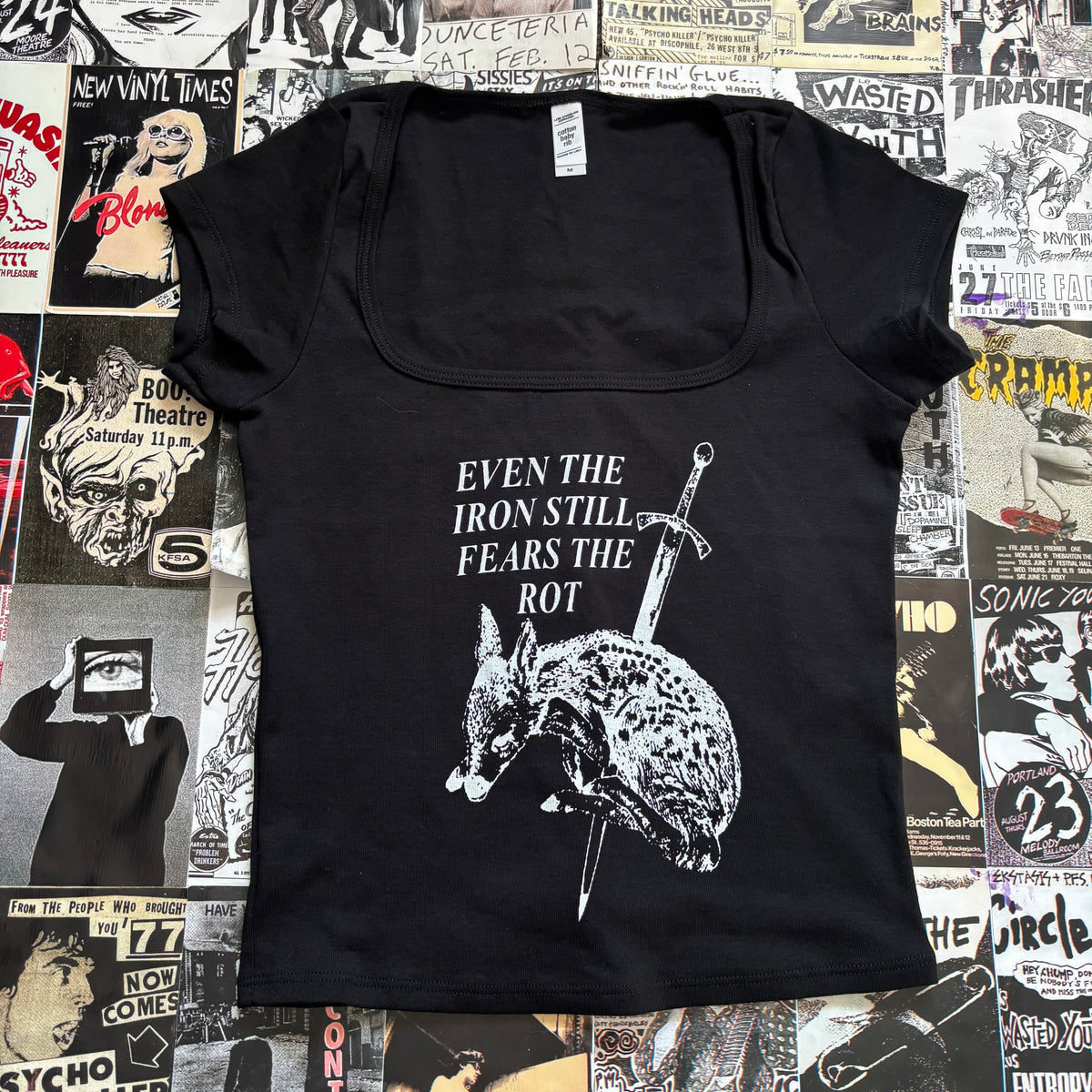 ETHEL black square neck baby tee