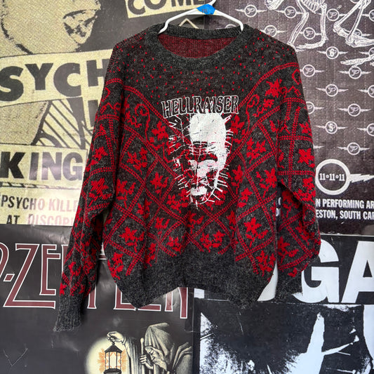 HELL GREY/RED SWEATER SM/MED
