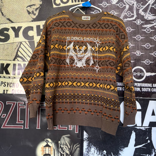 CHEMICAL BROWN STRIPE SWEATER MED