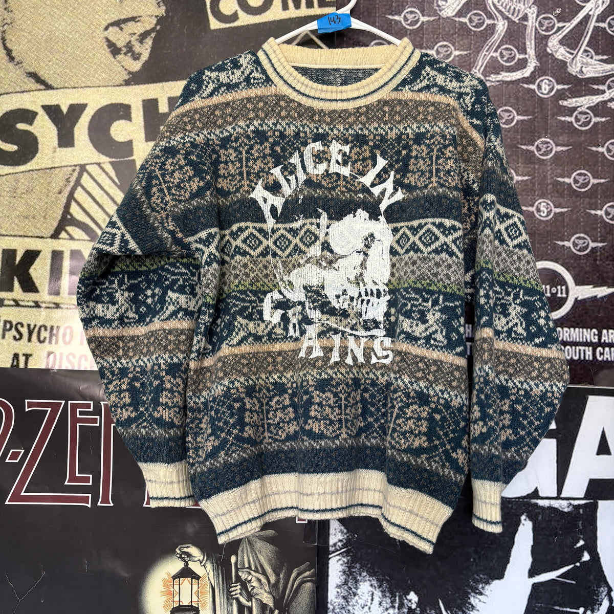 ALICE SKULL STRIPE SWEATER LAR/XL