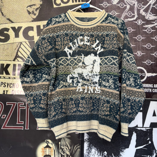 ALICE SKULL STRIPE SWEATER LAR/XL