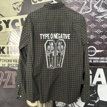 TYPE green/grey flannel LARGE