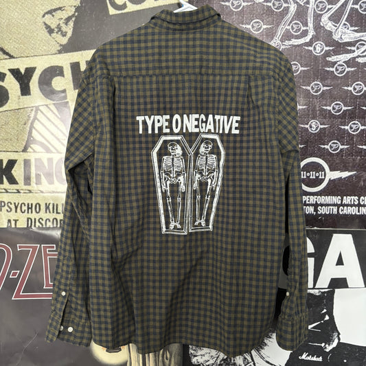 TYPE green/grey flannel LARGE