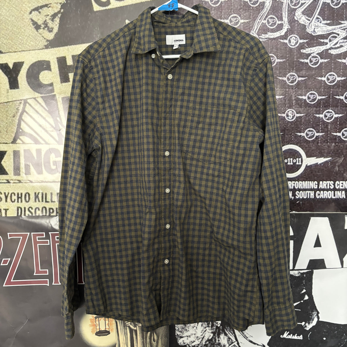 TYPE green/grey flannel LARGE