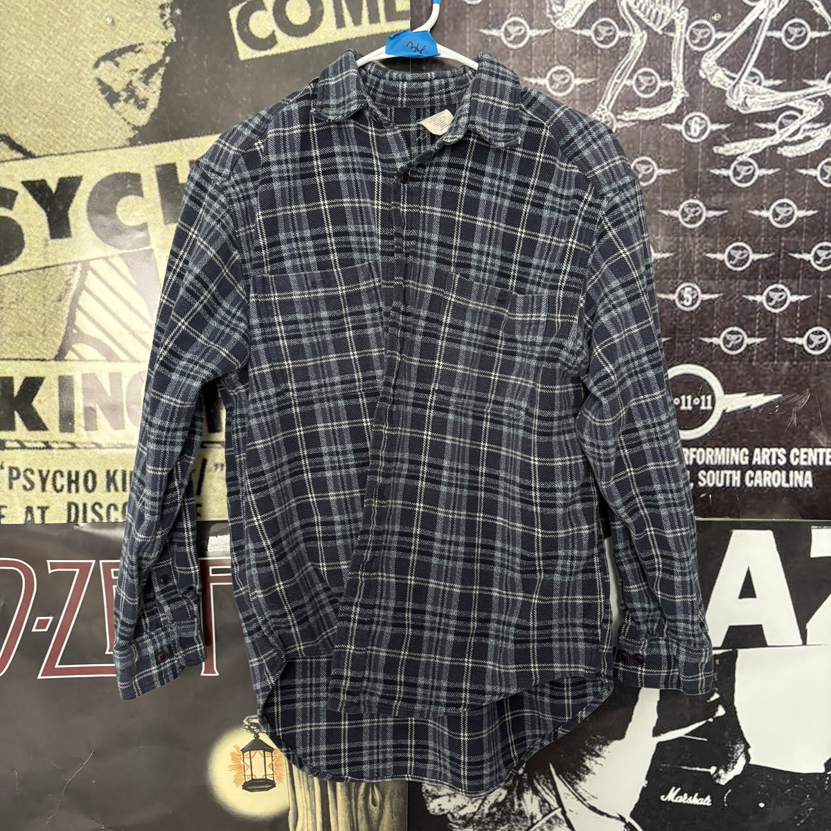 DEF OWL blue flannel MEDIUM