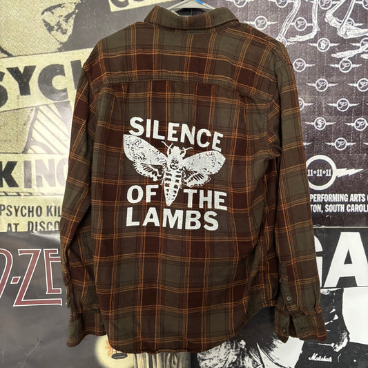 SILENCE brown/olive flannel MEDIUM