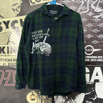 ETHEL blue/green flannel LARGE