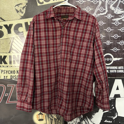 ALICE SKULL red flannel LARGE (damaged)