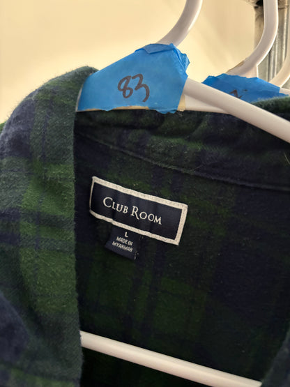 ETHEL blue/green flannel LARGE
