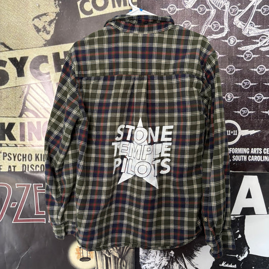 STONE green/red flannel MEDIUM