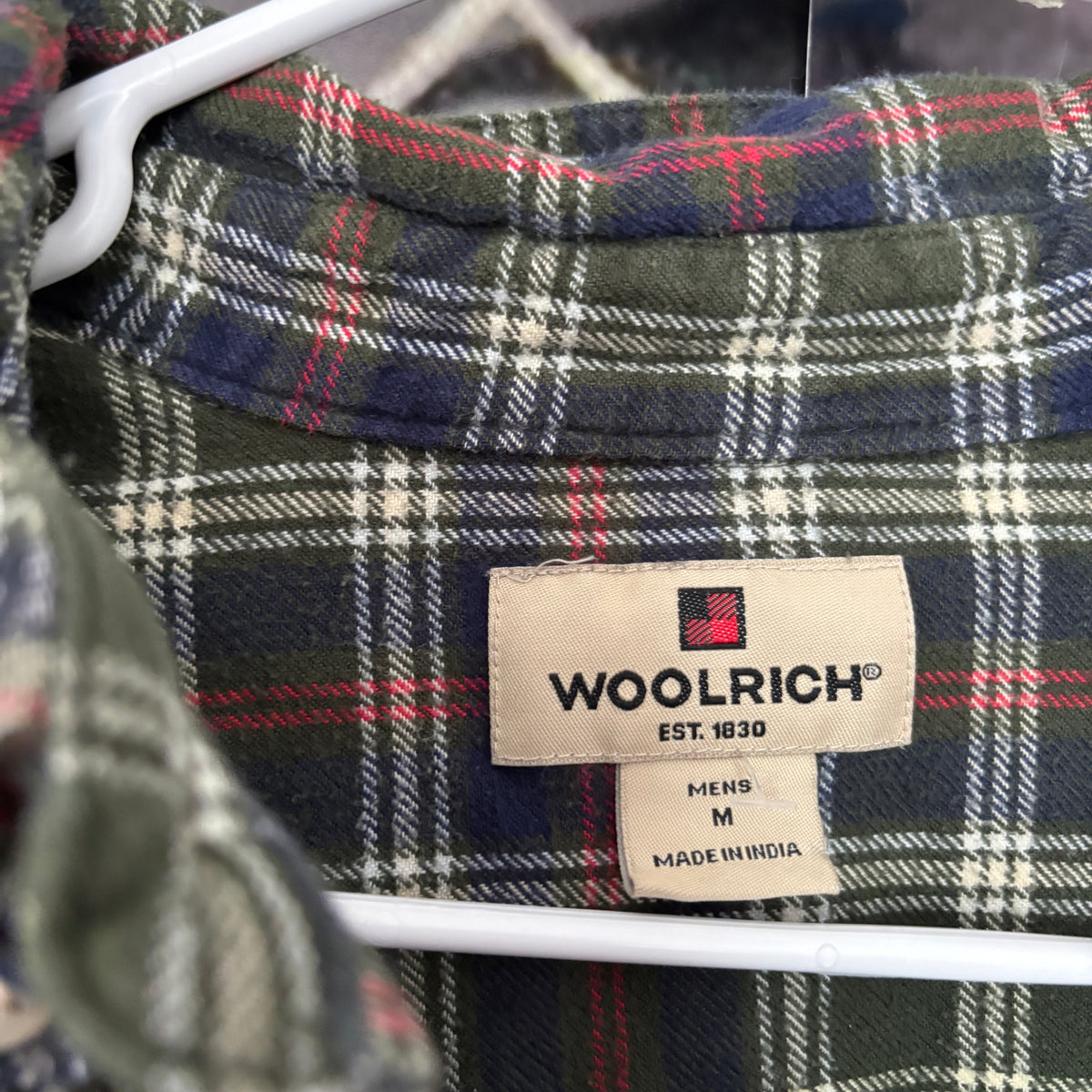 STONE green/red flannel MEDIUM