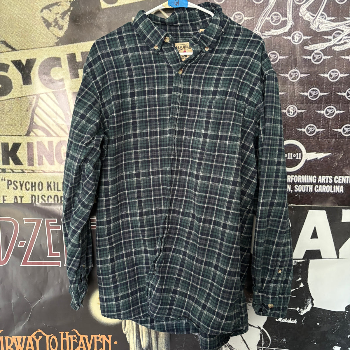 JOY blue/white flannel XL